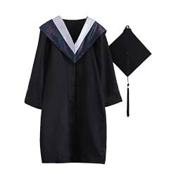 Baccalaureate Kleid 1 Set Attraktive Feinstrick Skin Touch Schrumpfen Graduation Uniform Silbergrau S von Auleset