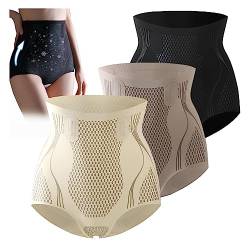 2023 Neue Ice Silk Ion Fiber Repair Shaping Device - Fettverbrennung Bauchkontrolle Unterwäsche, Slimory Einzigartige Faser Wiederherstellung Shaper, Shapewear für Frauen Bauchkontrolle (XL, 3 Stück) von Aumude