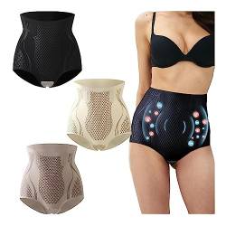 2023 New Version Ice Silk Ion Fiber Repair Shaping Device, Unique Fiber Restoration Shaper, Body Shaper Waist Trainer Tummy Control Panty, Tummy Control Pants Shapewear for Women (Mixed 3Pcs, XL) von Aumude