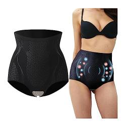 Aumude 2023 New Version Ice Silk Ion Fiber Repair Shaping Device, Unique Fiber Restoration Shaper, Body Shaper Waist Trainer Tummy Control Panty, Tummy Control Pants Shapewear for Women (Black, M) von Aumude