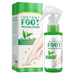 Foot Peel Spray for Dry Cracked Feet,Quickly Remove Dead Skin,and Calluses,Callus Remover for Feet,Instant Foot Peeling Spray,Feet Scrubber Dead Skin,Hydrating Nourish Exfoliation Spray (Green Tea) von Aumude