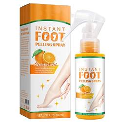 Foot Peel Spray for Dry Cracked Feet,Quickly Remove Dead Skin,and Calluses,Callus Remover for Feet,Instant Foot Peeling Spray,Feet Scrubber Dead Skin,Hydrating Nourish Exfoliation Spray (Orange) von Aumude