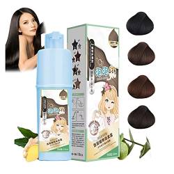 Natural Plant Extract Bubble Hair Dye,Plant Bubble Hair Dye,Plant Bubble Hair Dye Shampoo,Instant Plant Bubble Natural Hair Dye Shampoo,Household Easy-to-Wash Hair Washing Color Cream (Coffee) von Aumude