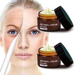 Retinol Anti Aging Wrinkle Removal Skin Firming Cream, Anti Aging Firming Facial Cream, Retinol Serum for Face, Retinol Cream Anti-Aging with Hyaluronic Acid and Vitamin C - 30ml (2Pcs) von Aumude