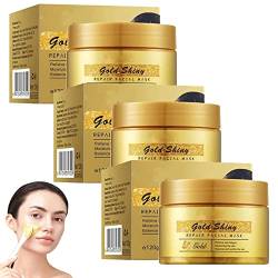 Retinol Snake Venom Gold Maske, Retinol Snake Venom Peptide Gold Maske, Gold Repair Gesichtsmaske, Gold Shiny Repair Gesichtsmaske, Verjüngende Gold Peel Off Maske (3 Stück) von Aumude