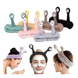 Schnecke Stirnband, Schnecke Stirnband zum Waschen des Gesichts, Schnecke Make-up Stirnband, Schnecke Stirnbänder für Frauen (schwarz) von Aumude