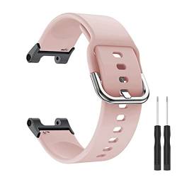 Armband Kompatibel mit Huami Amazfit T-Rex/T-Rex pro - Monochrome Silikon Replacement Watch Strap - Sport Bänder Ersatz Armbänder Watch Replacement Band Damen Herren (Rosa) von Aunye