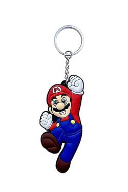 Aurabeam Super Marios Schlüsselanhänger zweiseitig, Gaming Geschenk Anhänger Schlüsselring Anime von Aurabeam
