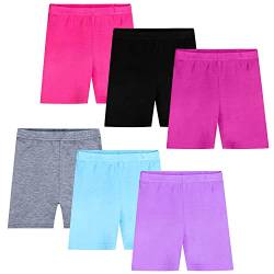 Auranso 6er Set Short Mädchen Kinder Radlerhose Kurze Leggings für Mädchen 2-10 Jahre 4-5 Jahre Mehrfarbig B von Auranso