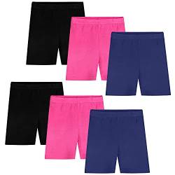 Auranso 6er Set Short Mädchen Kinder Radlerhose Kurze Leggings für Mädchen 2-10 Jahre 6-7 Jahre Mehrfarbig C von Auranso