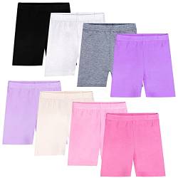 Auranso 8er Set Radlerhose Kinder Mädchen Kurze Leggings Shorts Unterhosen Sport Tanz für 2-10 Jahre 2-3 Jahre Mehrfarbig 2 von Auranso