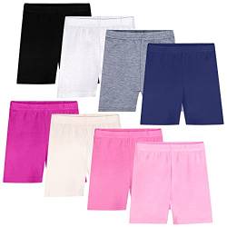 Auranso 8er Set Radlerhose Kinder Mädchen Kurze Leggings Shorts Unterhosen Sport Tanz für 2-10 Jahre 2-3 Jahre Mehrfarbig A von Auranso