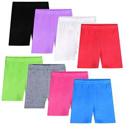 Auranso 8er Set Radlerhose Kinder Mädchen Kurze Leggings Shorts Unterhosen Sport Tanz für 2-10 Jahre 2-3 Jahre Mehrfarbig B von Auranso