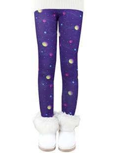 Auranso Thermo Leggings Mädchen Kinder Gefütterte Winterleggins Dick Thermohose Marineblau A 104-110 von Auranso