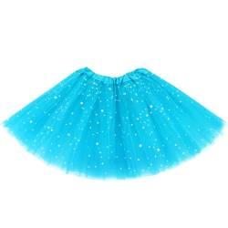 Auranso Tüllrock Kinder Mädchen Röcke Tutu Prinzessin Ballettrock Minirock Tanzkleid Partykleid 2-7 Jahre Hellblau von Auranso