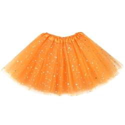 Auranso Tüllrock Kinder Mädchen Röcke Tutu Prinzessin Ballettrock Minirock Tanzkleid Partykleid 2-7 Jahre Orange von Auranso