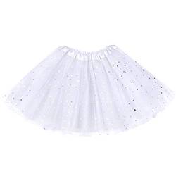 Auranso Tüllrock Kinder Mädchen Röcke Tutu Prinzessin Ballettrock Minirock Tanzkleid Partykleid 2-7 Jahre Weiß von Auranso