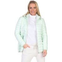 Aurela Damenmode Sommerjacke Steppjacke leichte Damen Übergangsjacke modisches Hahnentrittmuster in Größe 34 bis 50 erhältlich, abnehmbare Kapuze von Aurela Damenmode