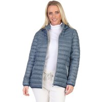 Aurela Damenmode Sommerjacke Steppjacke leichte Damen Übergangsjacke modisches Hahnentrittmuster in Größe 34 bis 50 erhältlich, abnehmbare Kapuze von Aurela Damenmode