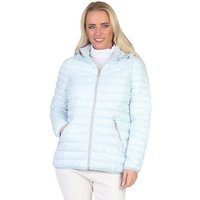 Aurela Damenmode Sommerjacke Steppjacke leichte Damen Übergangsjacke modisches Hahnentrittmuster in Größe 34 bis 50 erhältlich, abnehmbare Kapuze von Aurela Damenmode