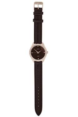 Auriol® Damen Armbanduhr - Edelstahlgehäuse mit hochwertigem Lederarmband von Auriol