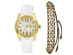 Auriol Damen Uhr Analog Quarz Uhrwerk Armbanduhr + Schmuckset Weiß von Auriol