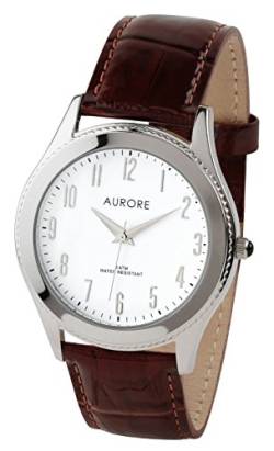 Aurore Herren Analog Quarz Uhr mit Edelstahl Armband AH00023 von Aurore
