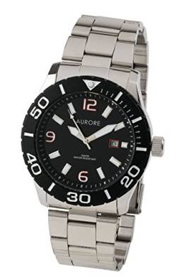 Aurore Herren Analog Quarz Uhr mit Edelstahl Armband AH00042 von Aurore