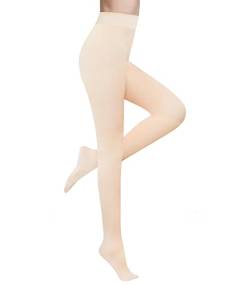 Aurueda Damen Strumpfhose Stretch Flusenfrei Blickdichte Pantyhose Frühling und Herbst Hautfarbe 100g von Aurueda