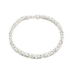 925 Silberarmband: Königsarmband Silber 4mm 21cm - KA-40-21 von Aurum Jewelry