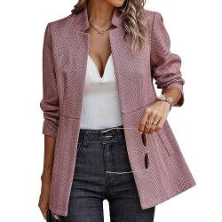 Ausla Damen Übergangsmantel Stehkragen Trenchcoat Für Herbst Und Winter Jacquard Cardigan Schlank Mantel (L) von Ausla