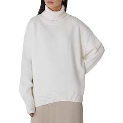 Ausla Rollkragenpullover für Damen, Tailliert, Gestrickt, Lässige Pullover-Oberteile (Freie Größe) von Ausla