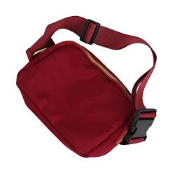 Fanny Pack Hüfttasche, wasserdichte Bauchtasche mit Verstellbarem Riemen, Modische Hüfttasche für Reiten, Reisen, Wandern (Wine RED) von Ausla
