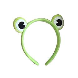 Niedliches Cartoon-Tier-Frosch-Haarband, Elastisches Make-up-Stirnband mit Breiter Krempe Zum Waschen von Make-up (e) von Ausla