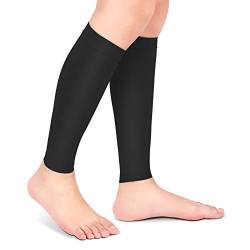 Venöse Anti-Krümmungs-Wadensocken mit Bequemem Stretch, Abgestufte Kompression 20–30 MmHg, Hergestellt aus Lycra und Elasthan für Verbesserte Durchblutung (BLACK) von Ausla