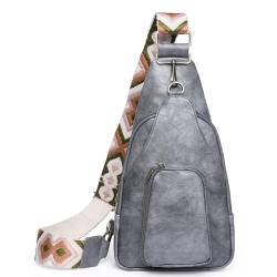 Vintage-PU-Schultertasche mit Mehreren Taschen, Verstellbare Umhängetasche für Damen, Perfekt für Reisen, Laufen, Einkaufen (Freie Größe) von Ausla