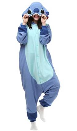 Auspicious Beginning Jumpsuits, Onesie Pyjama , Kostüme Kostüm Schlafanzug Cosplay Pyjama für Fasching, Karneval, Party kuscheliger Jumpsuit für Unisex Blau--S von Auspicious beginning