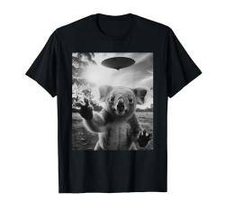 Witziges Koala-Selfie mit UFOs, lustiger Koala T-Shirt von Außerirdische und UFO´s, Tier-Selfies