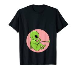 Werdende Mama Fetus Embryo Baby Alien Schwanger T-Shirt von Außerirdischer Weltraum Ufo Geschenk
