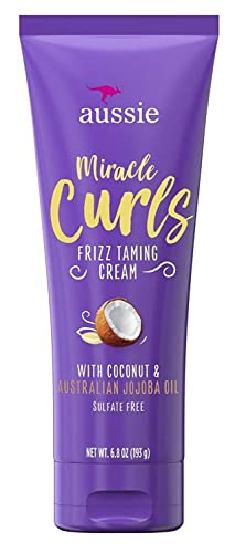 Aussie Miracle Curls Frizz Taming Cream 200 ml (Kokos- und Jojobaöl) (2 Stück) von Aussie
