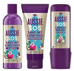 Aussie SOS SAVE MY LENGTHS Trio Shampoo 290 ml + Conditioner 200 ml + Maske 225 ml von Aussie