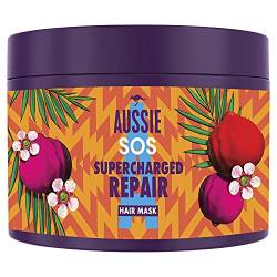Aussie SOS Supercharged Repair Haarmaske, vegan, reparierend, leistungsstark, für Haar, das gerettet werden muss, mit australischen Superfoods, 450 ml von Aussie