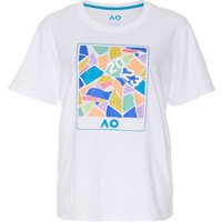 Australian Open AO Dated Mosaic T-Shirt Damen in weiß, Größe: M von Australian Open