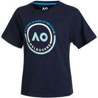 Australian Open AO Round Logo T-Shirt Damen in dunkelblau, Größe: L von Australian Open