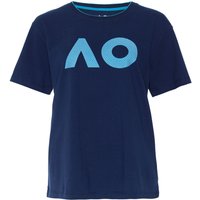 Australian Open AO Stack Print Core Logo T-Shirt Damen in dunkelblau, Größe: S von Australian Open
