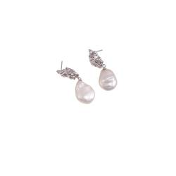 Autarky Star Perlen Ohrringe Damen Silber 925 Hängend Natürliche Perlen Ohrstecker Damen Hypoallergene Ohrringe Pearl Earrings füR MäDchen (3.5 Silber) von Autarky Star