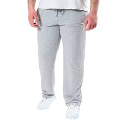 Authentic Klein Klassische gerade geschnittene Herren Jogginghose für Sport- und Freizeit aus Baumwollmischgewebe in Kurz, Lang und Übergrößen,Silbermelange,29 von Authentic Klein