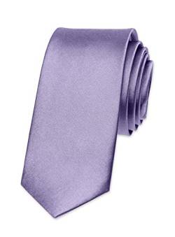 Autiga® Krawatte Herren Hochzeit Konfirmation Slim Tie Retro Business Schlips schmal helllila von Autiga