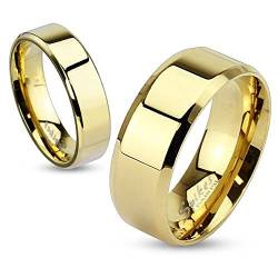 Autiga Damen Herren Ring Edelstahl Partnerring Ehering Verlobungsring Bandring rosegold 52 - Ø 16,51 mm 6 mm von Autiga