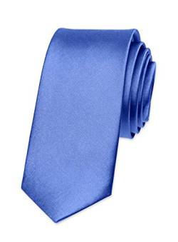 Autiga Krawatte Herren Hochzeit Konfirmation Slim Tie Retro Business Schlips schmal, Kornblumenblau, unisize von Autiga